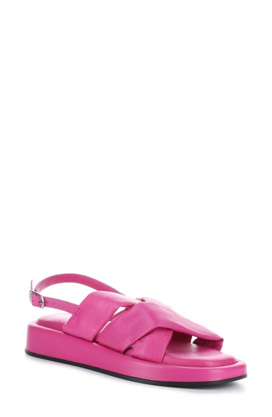 Bos. & Co. Blitz Slingback Platform Sandal In Fuxia Leather