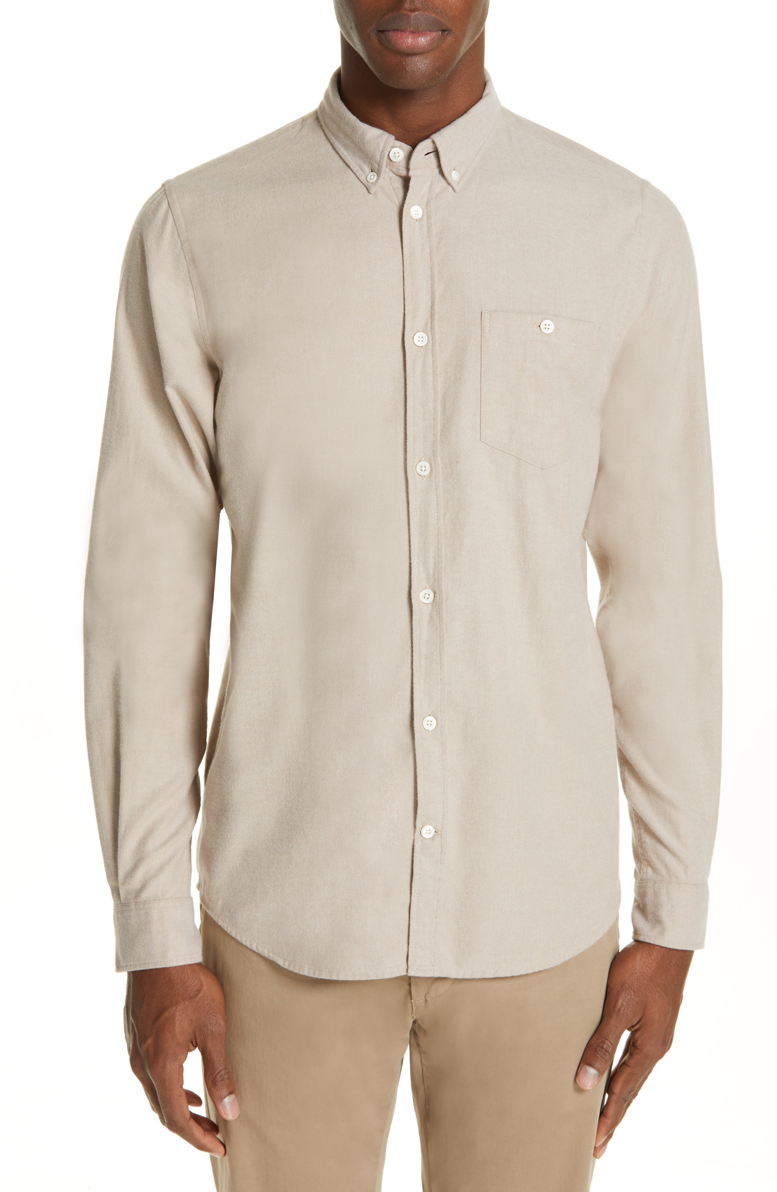 Norse Projects Anton Solid Brushed Flannel Shirt