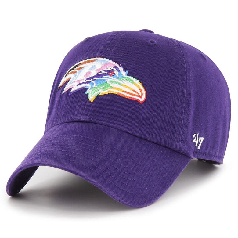 47 ' Purple Baltimore Ravens Pride Clean Up Adjustable Hat