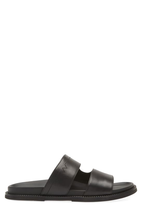 Shop Jm Weston Anatomique Double V Slide Sandal In Black