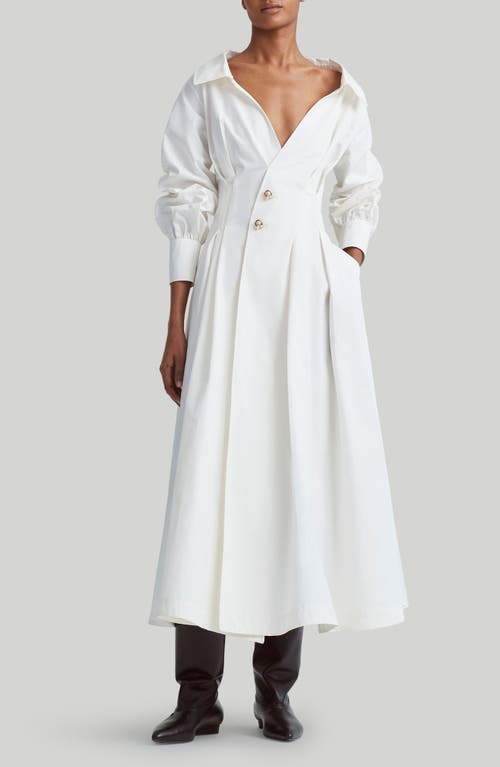 Altuzarra Isabela Long Sleeve Midi Shirtdress Optic White at Nordstrom, Us
