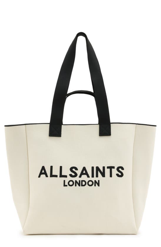 Shop Allsaints Izzy Recycled Polyester Tote In Desert White
