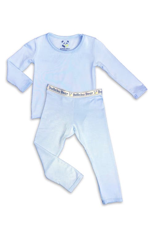 Bellabu Bear Kids' Two-Piece Fitted Pajama Set Sky Blue at Nordstrom,