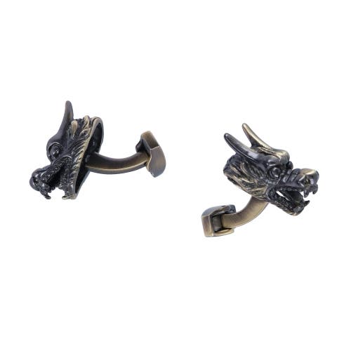 Trafalgar Guardian Of Freedom Dragon Novelty Cufflinks In Silver