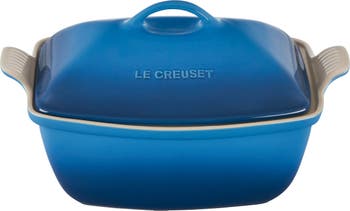 Le Creuset ~ Stoneware ~ Oyster ~ Stoneware Fish Baker w/Stainless