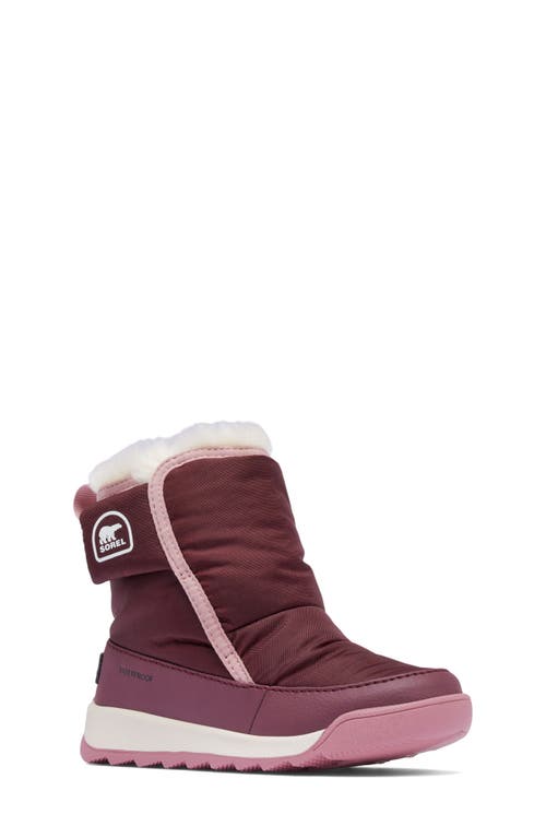 Shop Sorel Kids' Whitney Ii Faux Fur Lined Waterproof Snow Boot In Epic Plum/dazed Mauve