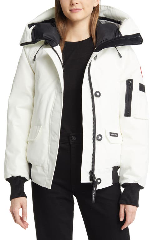 Canada Goose Chilliwack 625 Fill Power Down Bomber Jacket in North Star White