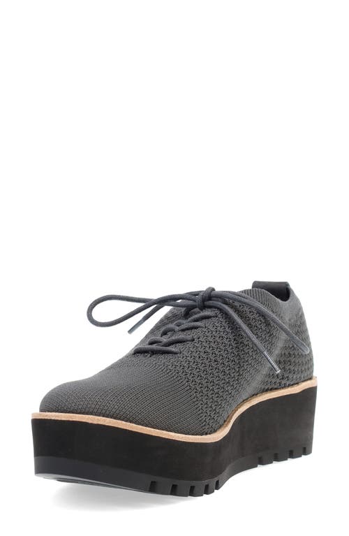 Shop Eileen Fisher Edna Knit Wedge Oxford In Graphite