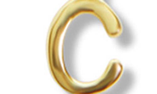 Argento Vivo Sterling Silver Initial Pendant Sterling Silver Paper Clip Chain Necklace In Gold - C