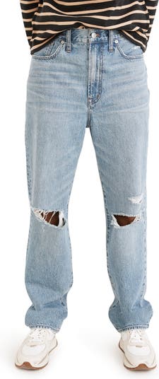 Madewell The Perfect Vintage Straight Ripped Jeans | Nordstrom