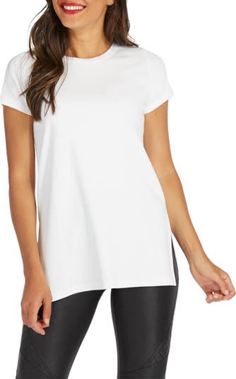 SPANX® Crewneck Short Sleeve Split Hem T-Shirt