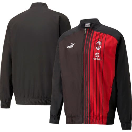Men's Puma Black AC Milan 2022/23 Pre-Match Full-Zip Jacket