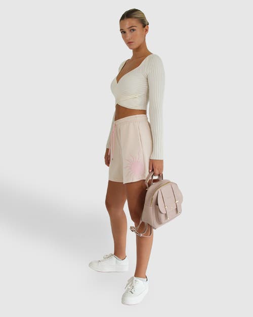 Belle & Bloom Turn To You Track Short In Blush