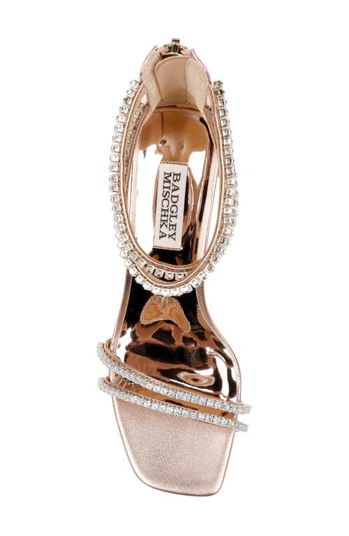 Shop Badgley Mischka Collection Lillie Ankle Strap Sandal In Champagne