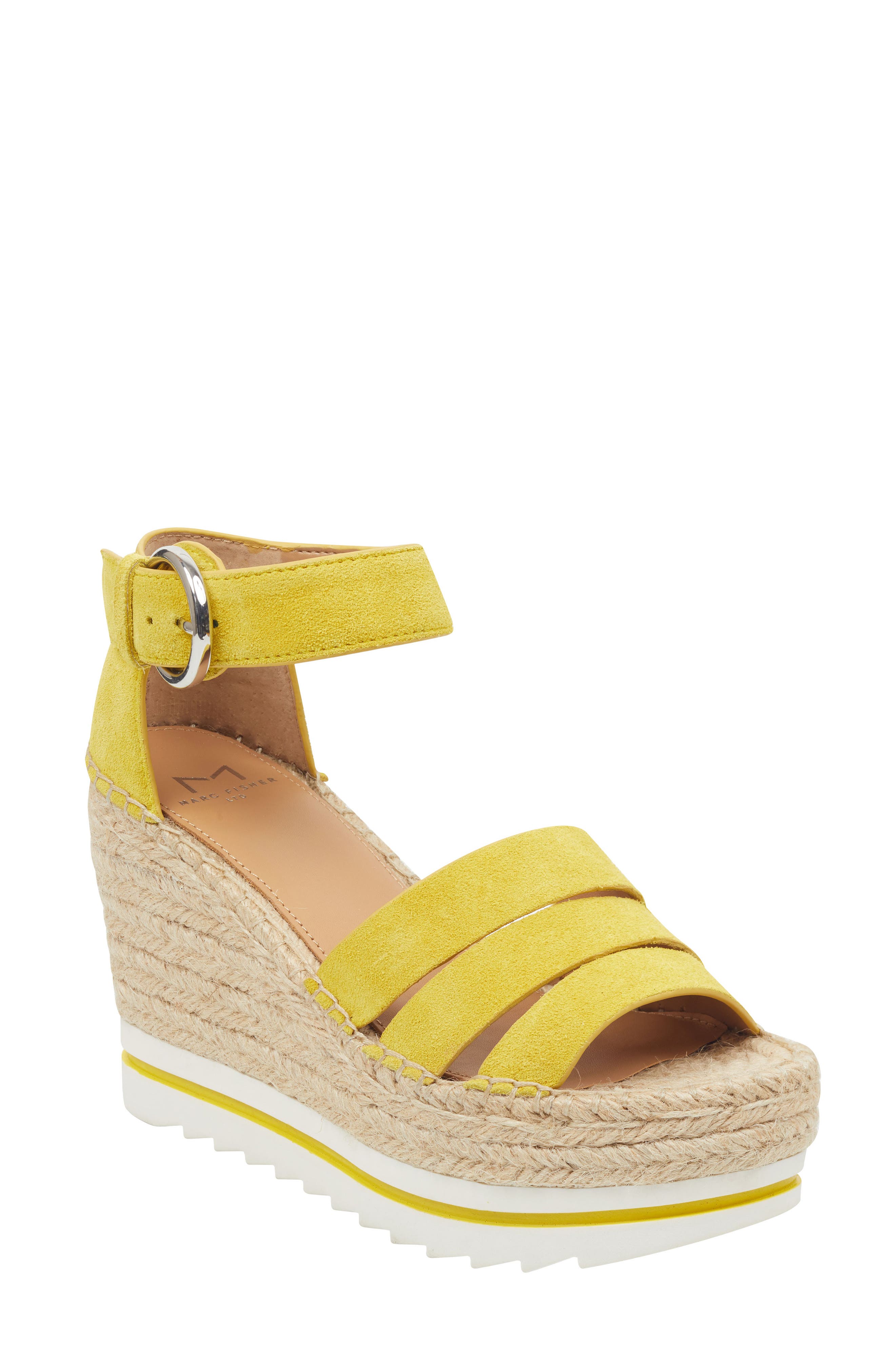 marc fisher yellow wedges