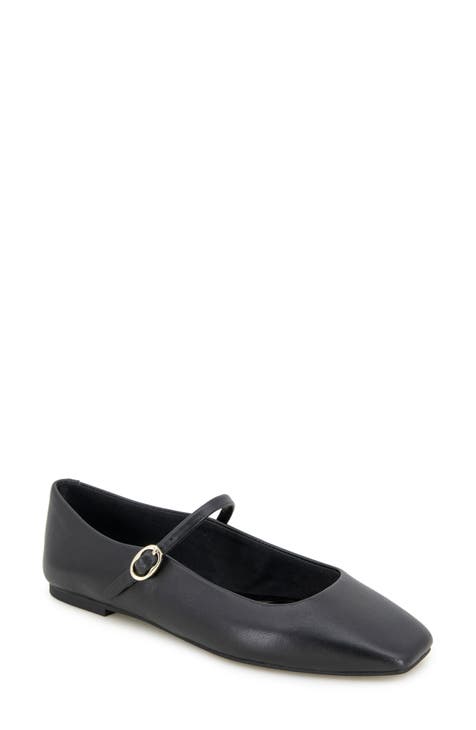Mary Jane Flats in Black