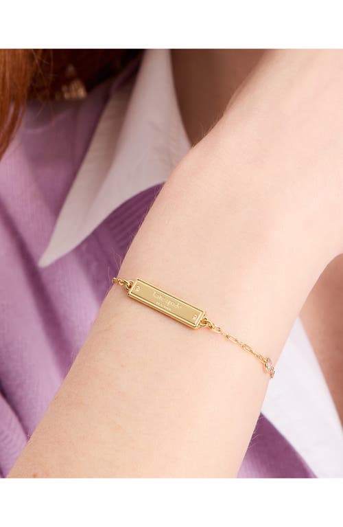 Kate Spade New York Sam Icon Bar Bracelet In Gold