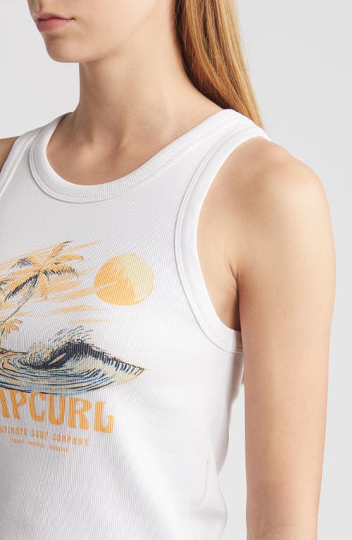 Rip Curl Seabreeze Rib Graphic Tank In White