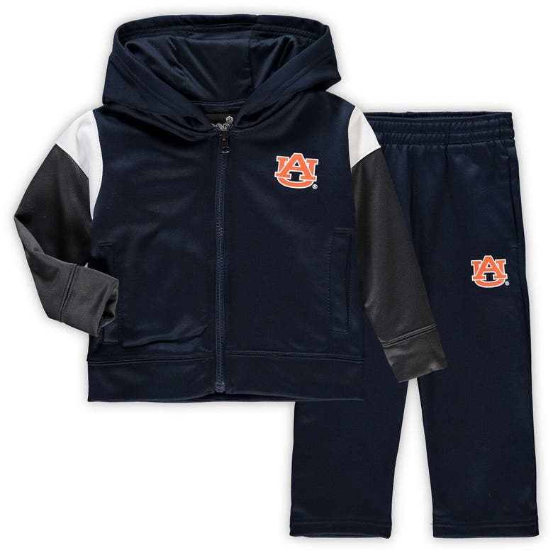 Outerstuff Kids' Toddler Navy Auburn Tigers Poly Fleece Full-zip Hoodie And Pants Set