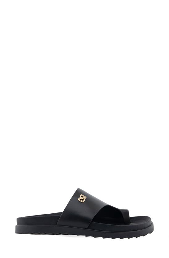 Shop Aerosoles Laurel Slide Sandal In Black Leather