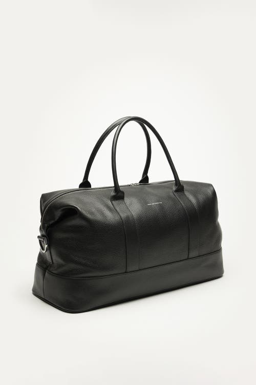 Want Les Essentiels De La Vie Want Les Essentiels Kelowna Pebble-grained Leather Weekender Bag In Black
