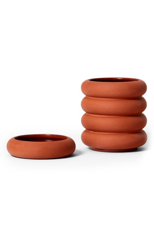 Areaware Mini Tall Stacking Planter in Terracotta at Nordstrom
