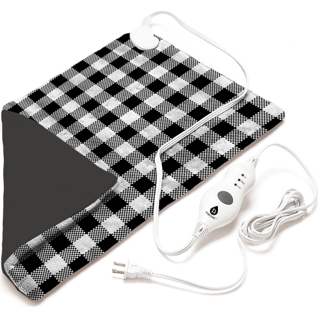 Pursonic Extra Extra Large Electric Heating Pad In Checkers Pattern