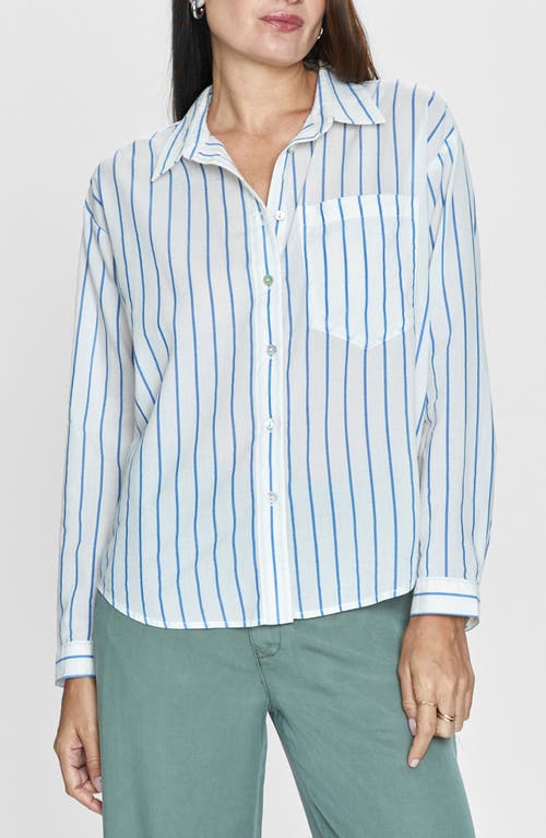 Myla Stripe Button-Up Shirt in Portofino Stripe