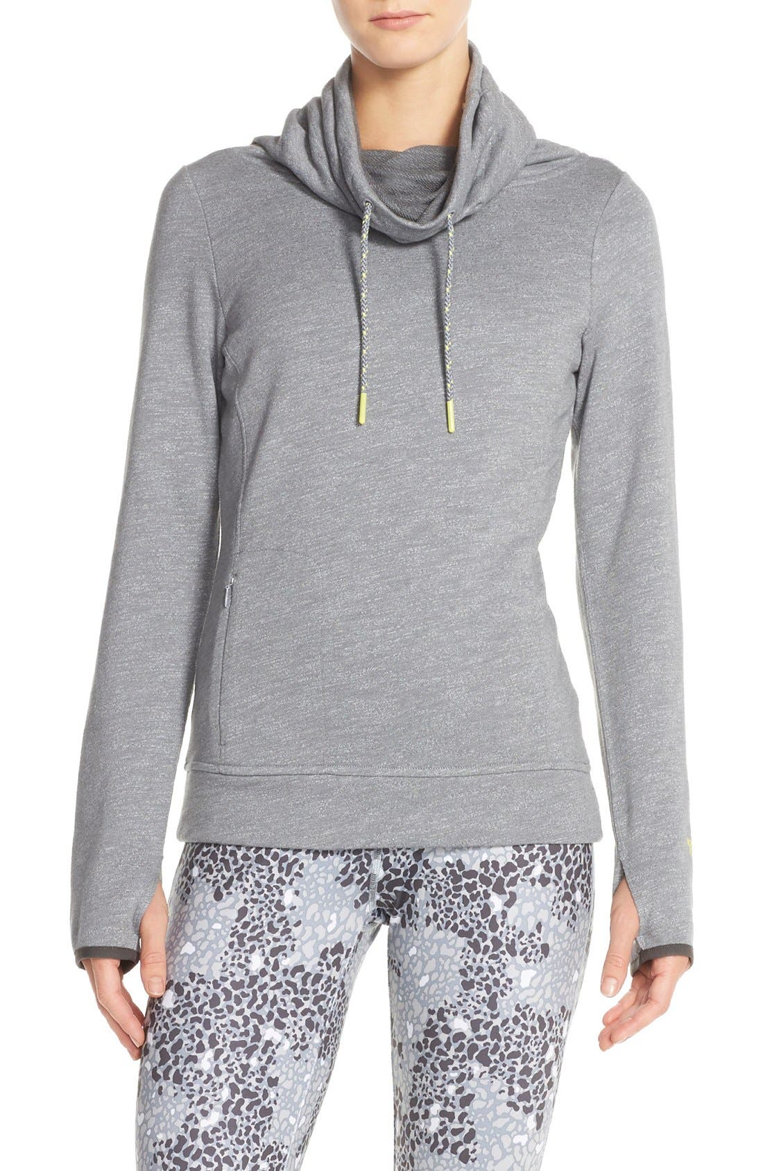 the north face women's terry funnel neck pullover