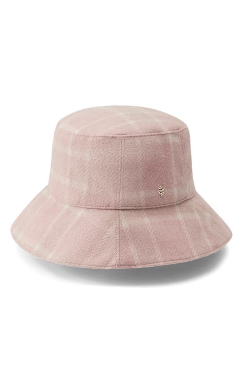 Helen Kaminski Roset Wool Bucket Hat in Cameo Rose Check