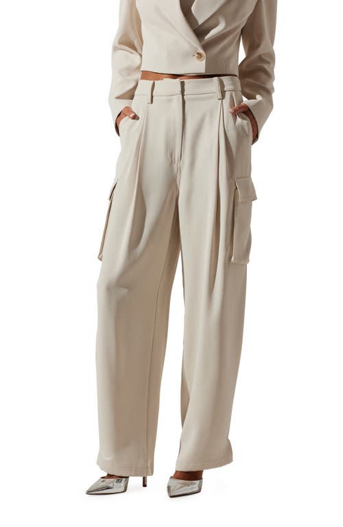 ASTR the Label Denison Pleated Cargo Pants Bone at Nordstrom,