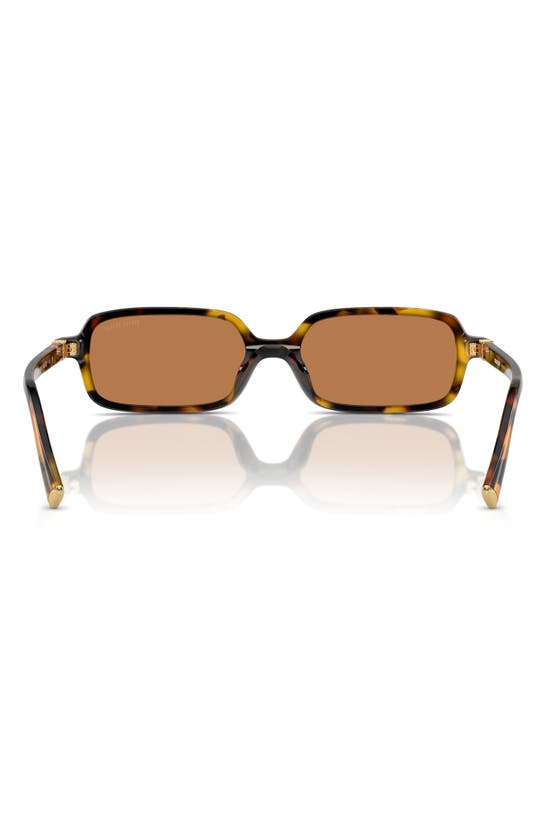Miu Miu 51mm Rectangular Sunglasses In Blond Havana