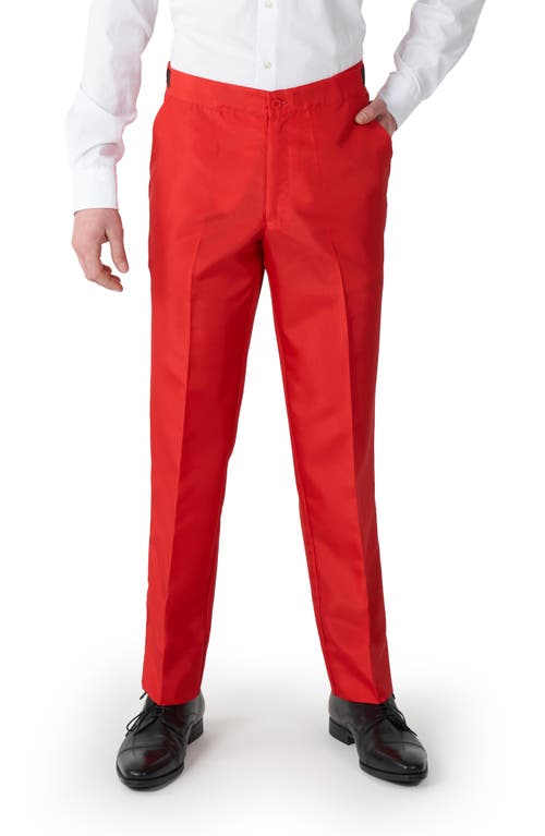 Opposuits Santa Faux Fur Trim Christmas Suit In Red