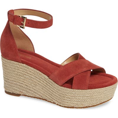 Michael Michael Kors Desiree Jute Espadrille Wedge- Red