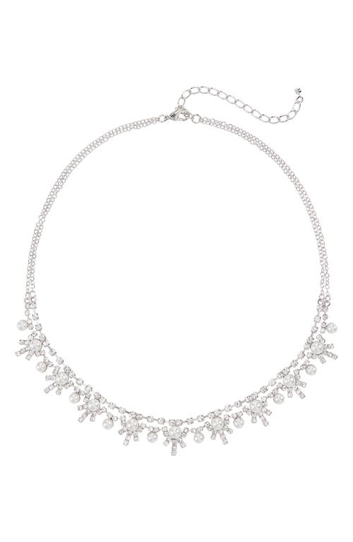 CRISTABELLE Crystal & Imitation Pearl Collar Necklace