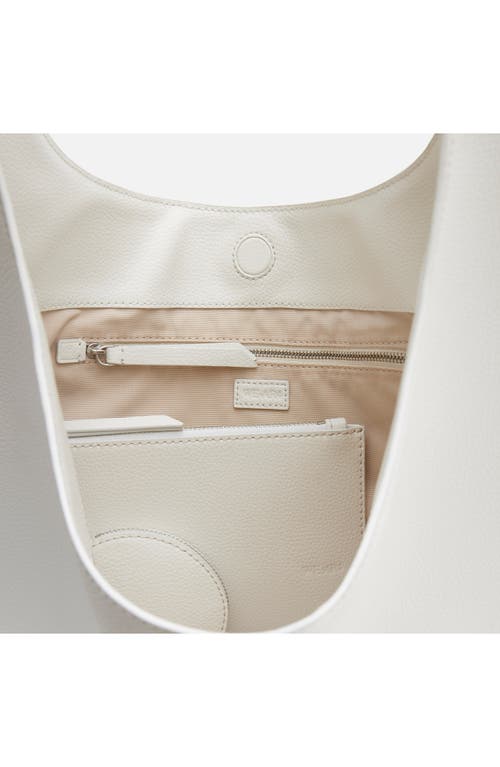 We-ar4 The H Leather Hobo Bag In Cotton White