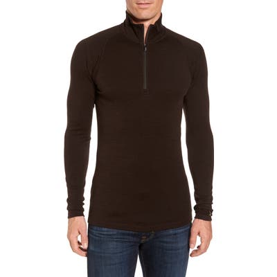 Smartwool Merino 250 Base Layer Quarter Zip Pullover, Brown