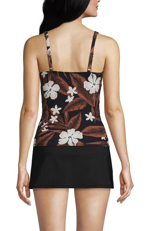 LANDS' END LANDS' END WRAP UNDERWIRE TANKINI TOP SWIMSUIT