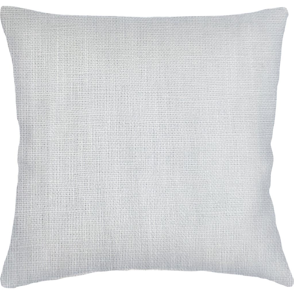 Anaya So Soft Linen Geo Trim Pillow In Light Grey