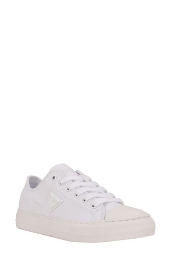 Guess Women's Cleva Lace-up Logo Platform Fashion Sneakers In White