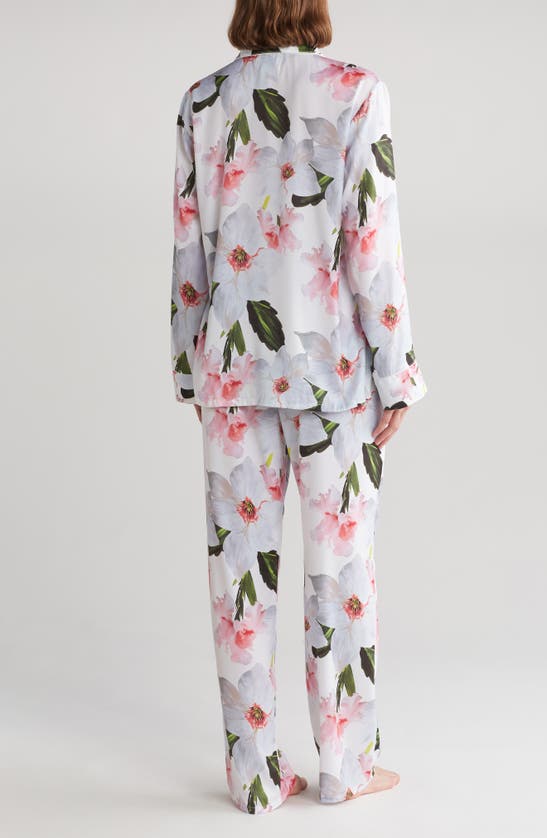 Shop Ted Baker Piped Silky Satin Pajamas In Chatsworth Bloom