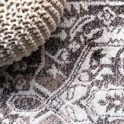 Jonathan Y Scala Grand Medallion Ornate Area Rug In Brown/ivory