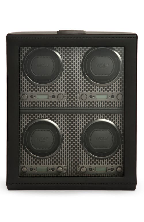 Wolf Axis 4-watch Winder & Case In Powder Coat