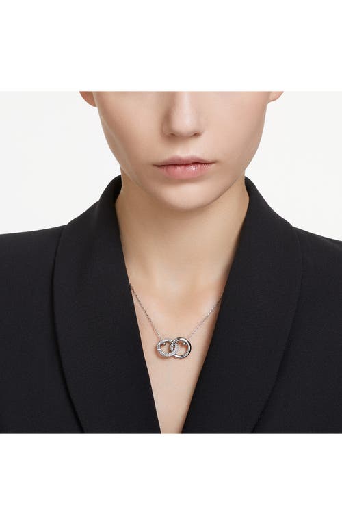 Shop Swarovski Dextera Interlink Pendant Necklace In Silver