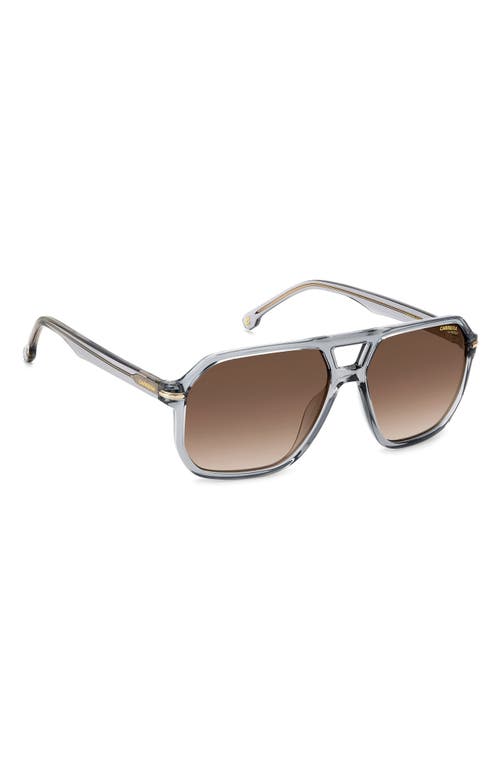 Shop Carrera Eyewear 59mm Rectangular Sunglasses In Grey/brown Gradient