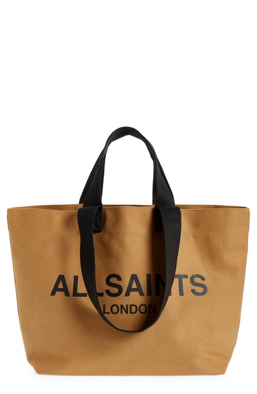 Allsaints Ali Canvas Tote In Burgundy