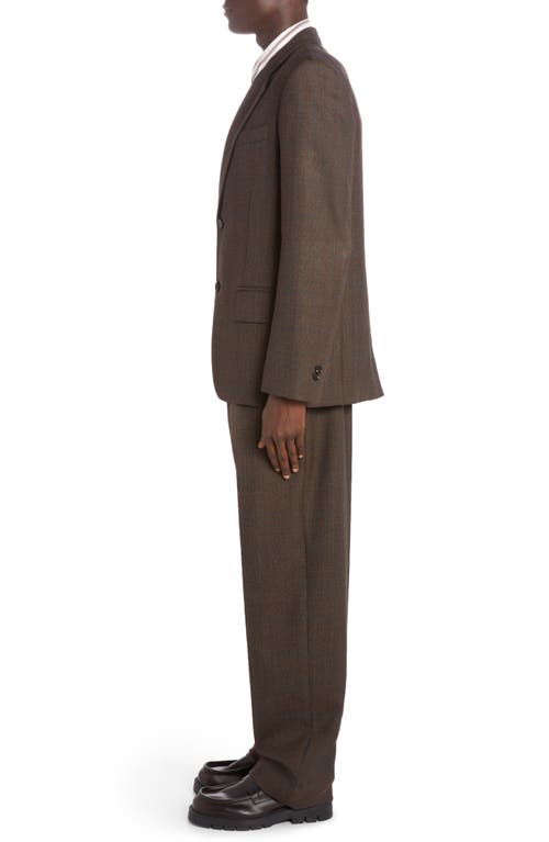 Bottega Veneta Prince Of Wales Plaid Wool Sport Coat In 2172 Brown/red/blue