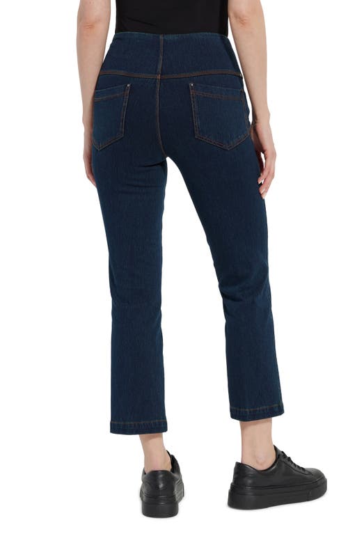 Lyssé High Rise Ankle Baby Bootcut Jeans In Mid Wash In Indigo