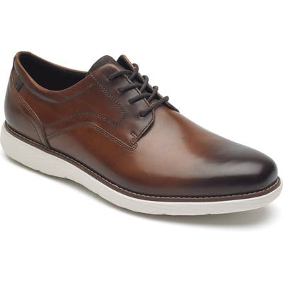 Rockport Kessler Plain Toe Derby- Brown