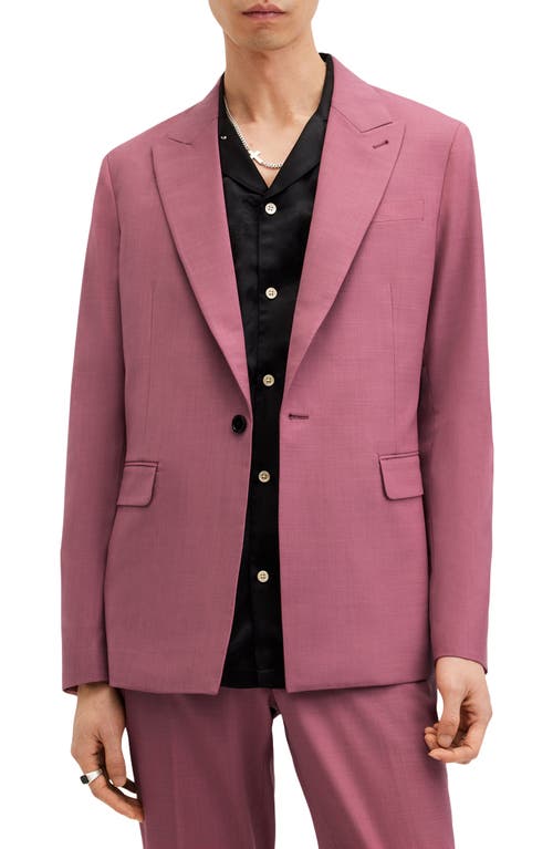 AllSaints Aura Peaked Lapel Stretch Sport Coat in Pink at Nordstrom, Size 38